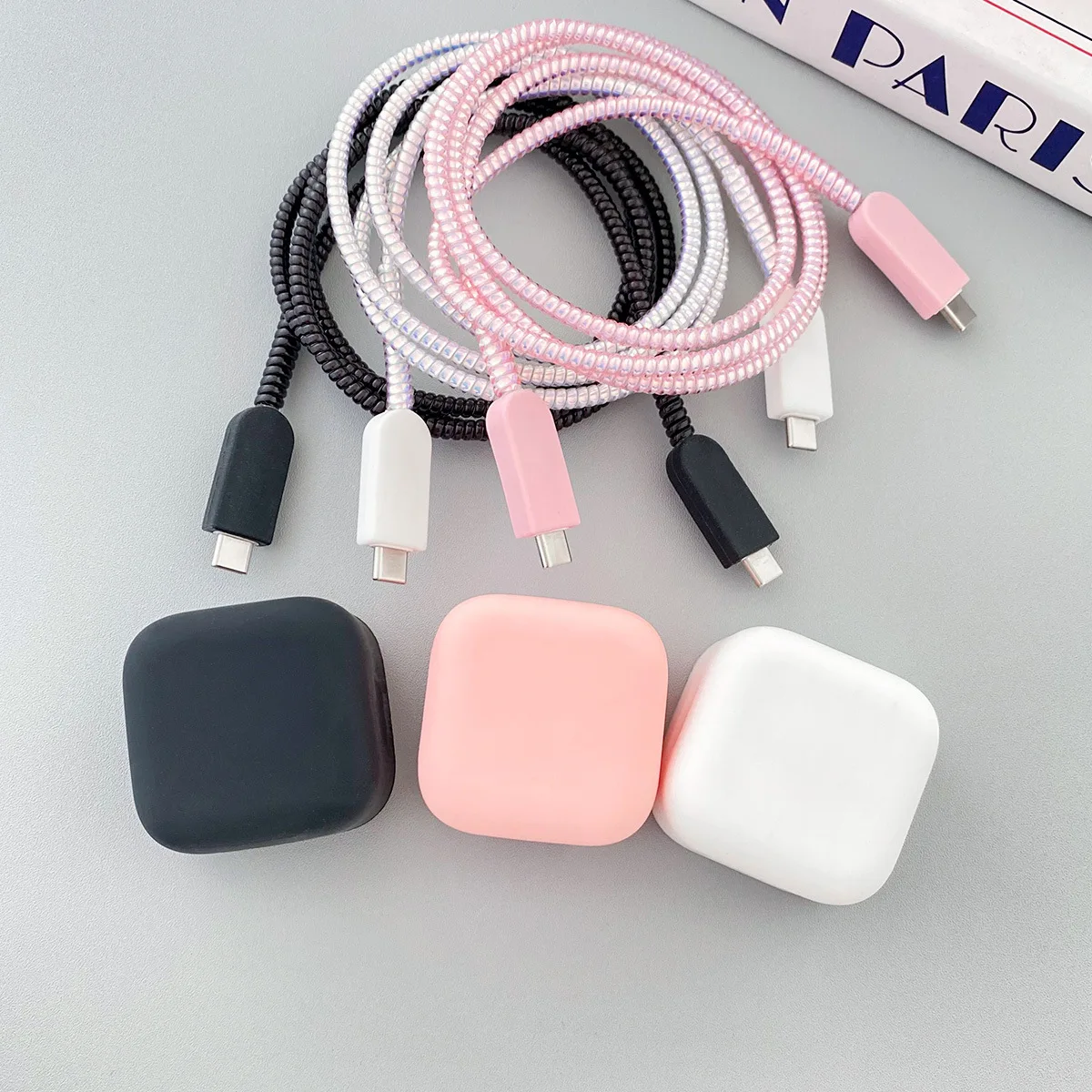 Silicone Soft Charger Protectors Set for iPhone 17 PRO