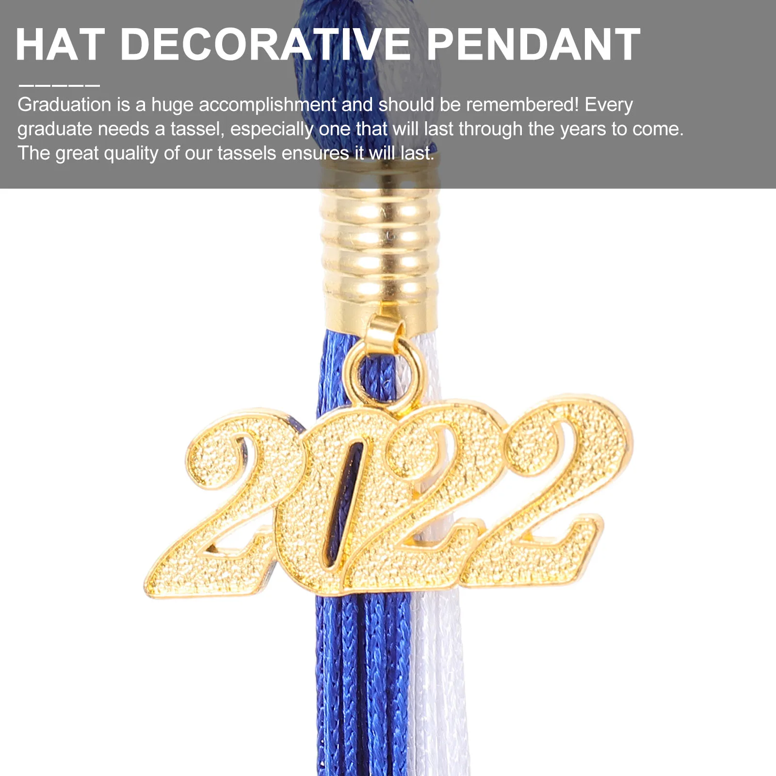 

6pcs Doctoral Graduation Season Supplies Tassels 2022 Graduation Decorative Fringe Pendants Blue White Supplies Accessories