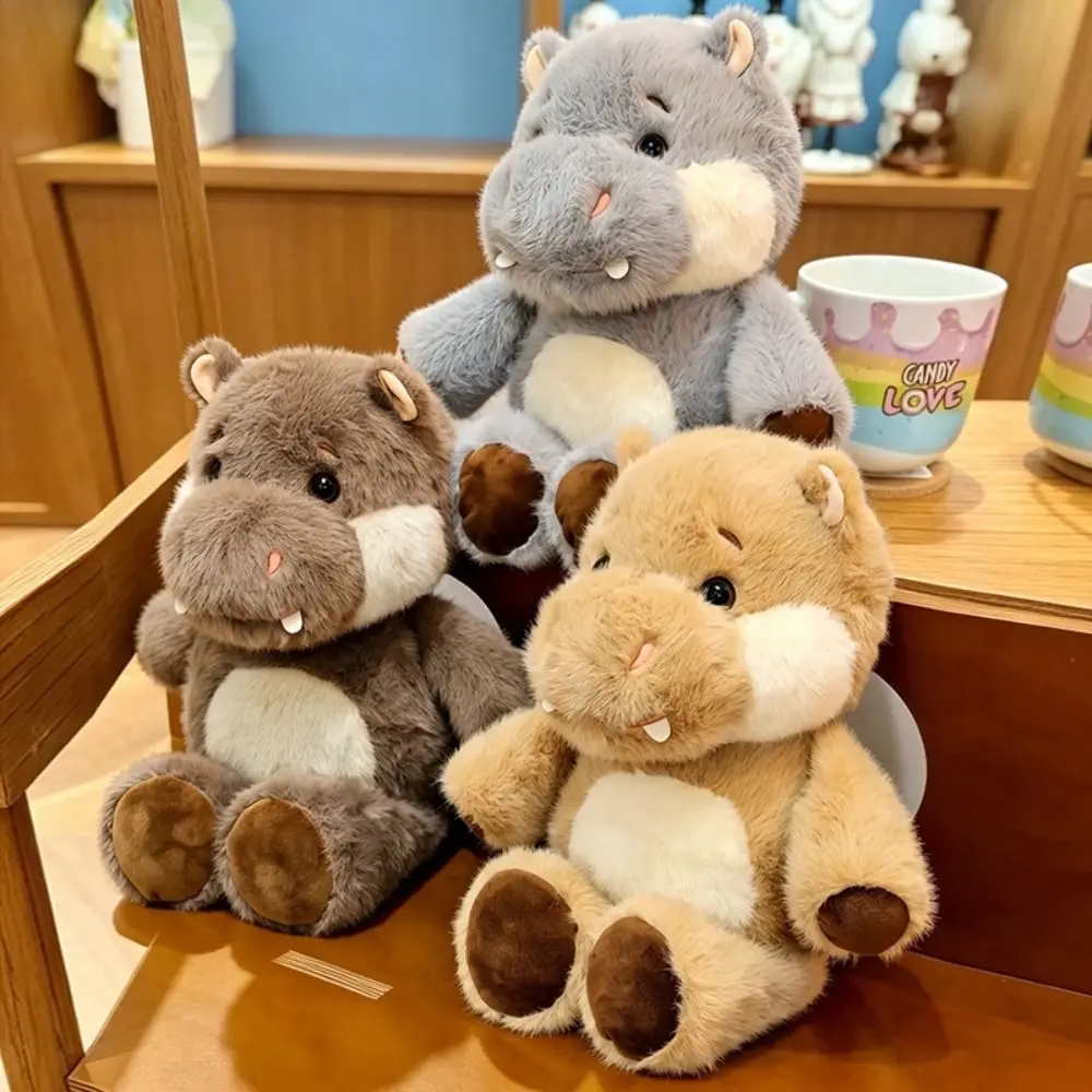 New Design Soft Hippo Stuffed Animal Plush Pillow Cute Emotional Support Plush Toy 17.7inch Stuffed Hippo Toy