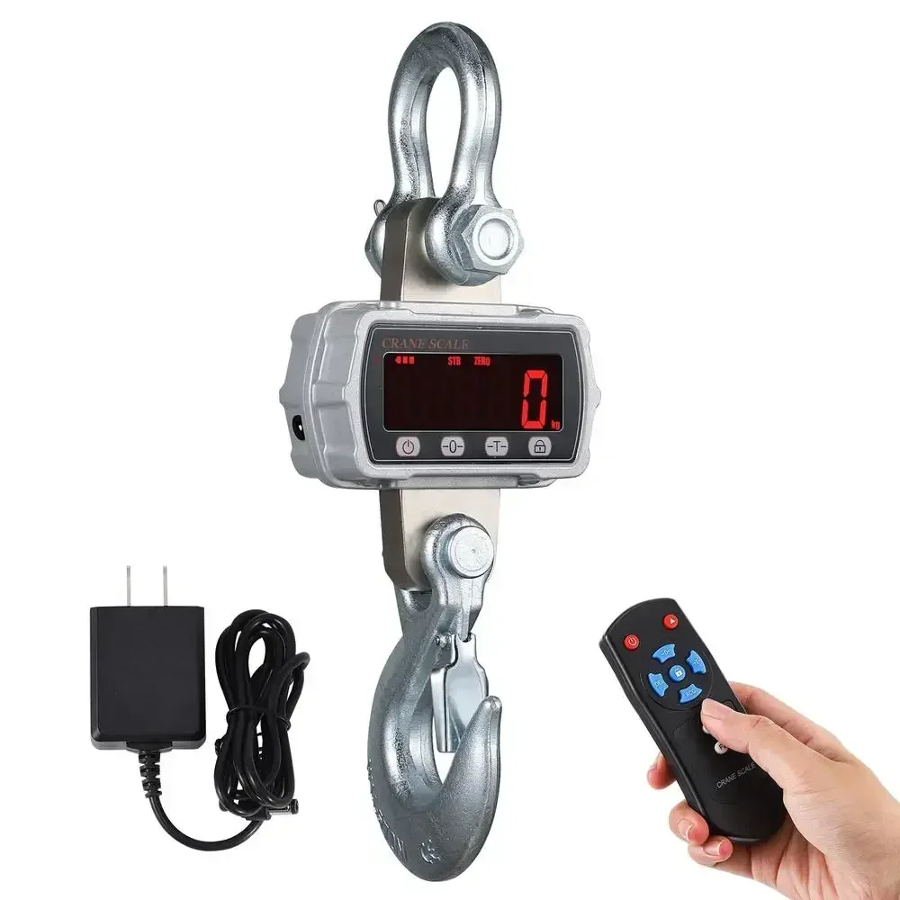 Industrial Hanging Scale 11000lb Digital Crane Scale Handheld Hoist Switchable Remote Control 5000kg Farms Hunting Game Scale