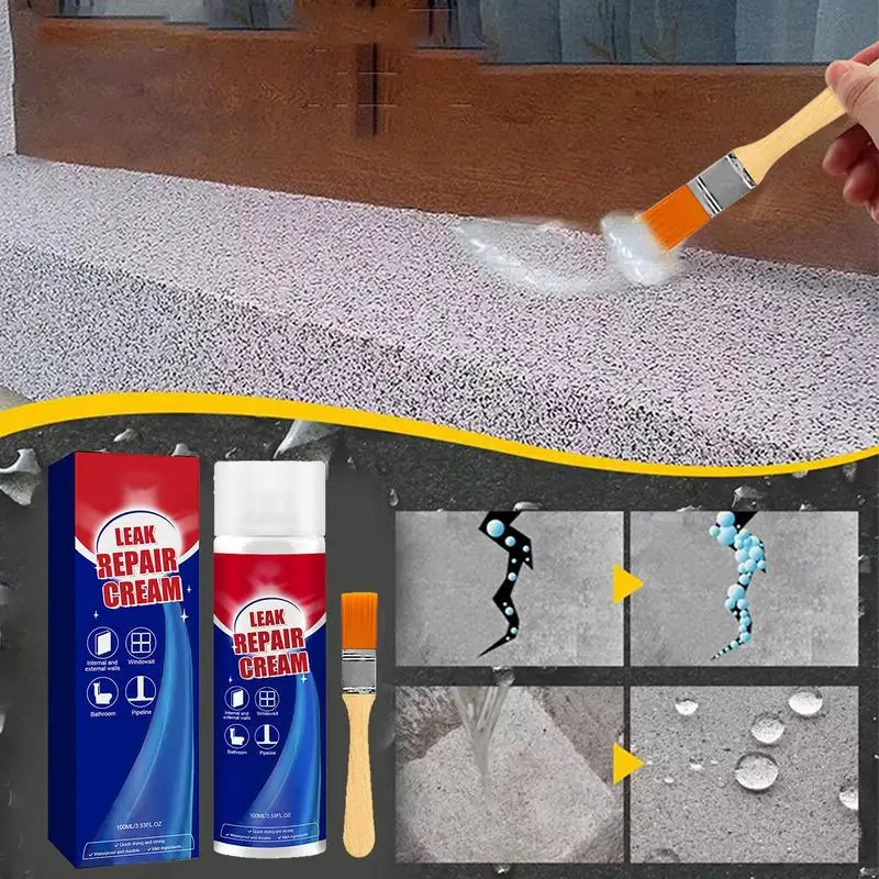 Invisible Waterproof Wall Repairing Cream, Transparent Sealing Coating, Leak Free Spray Long Lasting Floor Repairing Cream