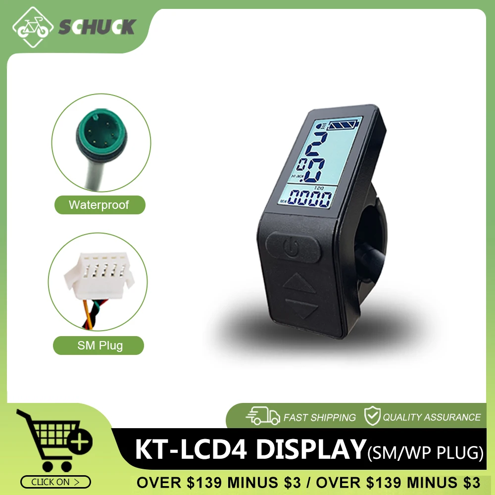 

KT LCD4 Display 36V 48V Kunteng Computer Electric Bicycle Parts LCD Mini Display for Ebike Conversion Kit