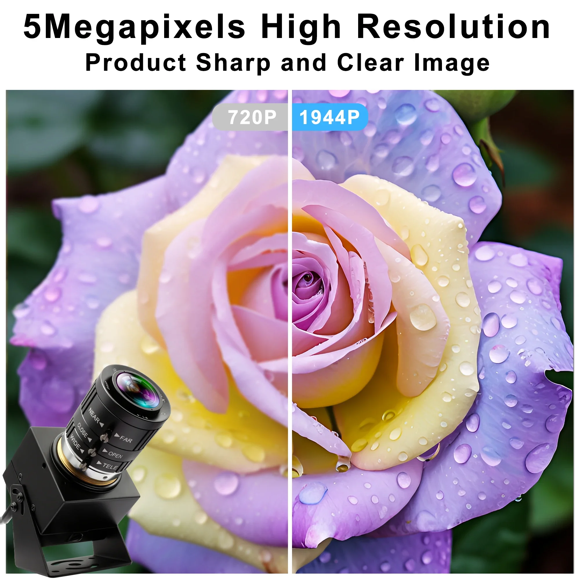 

NEW ELP 5MP Global Shutter USB Camera 3X Zoom High Speed 5MP 50FPS 1080P 60FPS Webcam for Industrial Inspection Traffic Monitori