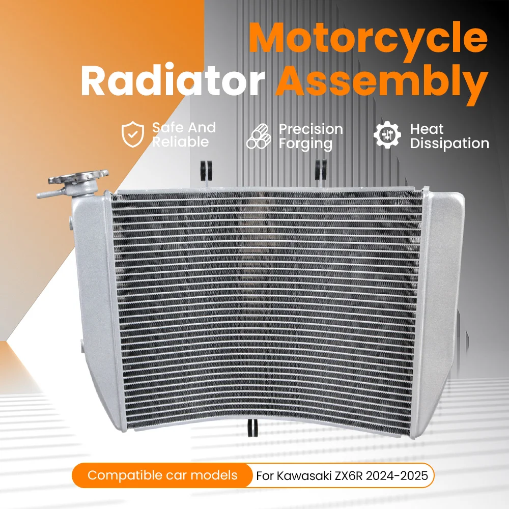 Motorcycle Special Radiator Radiators Coolant Cooling Radiator Oil Cooler Engine Cooling Radiator for Kawasaki ZX6R 2024-2025
