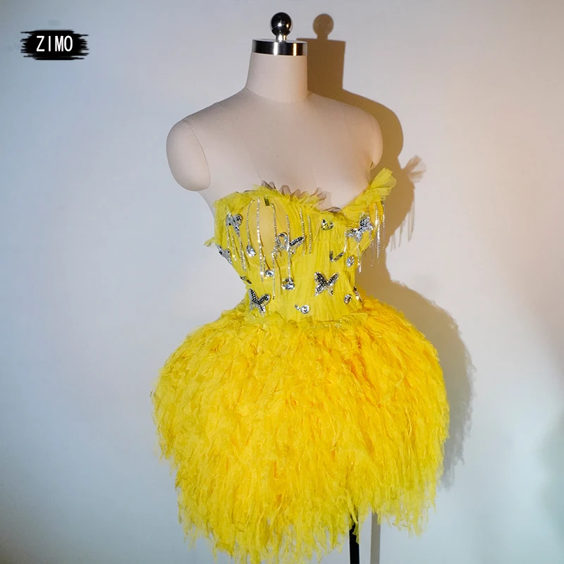 Fashioncustom Pink Dress Mesh Sexy Top And Skirt Sets Dance Birthday Party Club Performance Stage Singer Bar Drag Queen Costumes