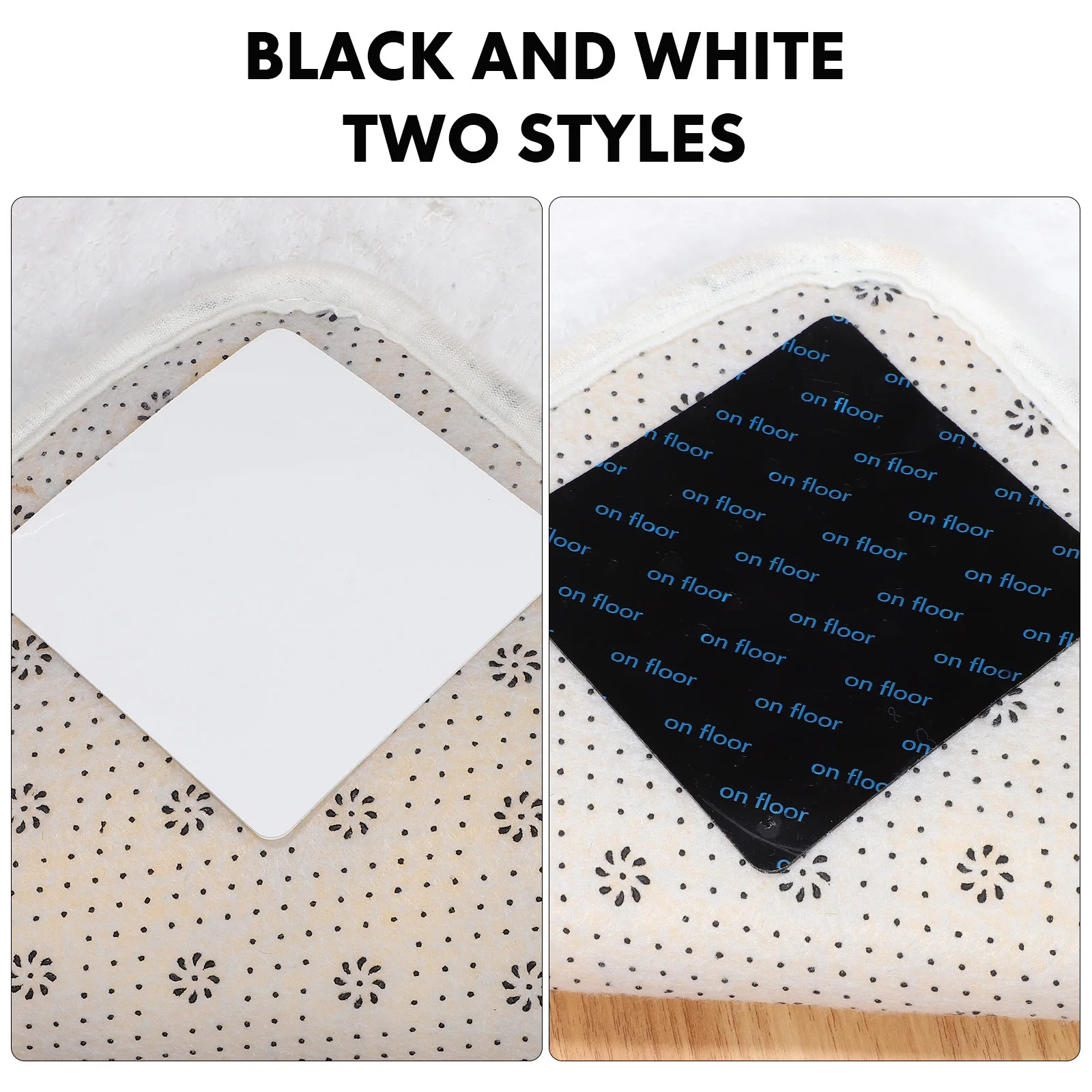 8 szt. Taśm mocujących dywaniki, wielofunkcyjne podkładki antypoślizgowe pod dywaniki na płytki, podłogi drewniane, łatwy montaż bez użycia narzędzi