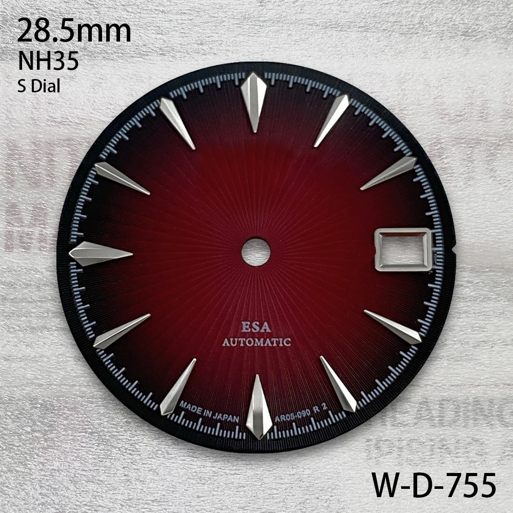 28.5mm Cocktail S Dial Fit NH35/NH36 Automatic Movement High-Quality Vertical Grain Dial Watch Modification Accessories