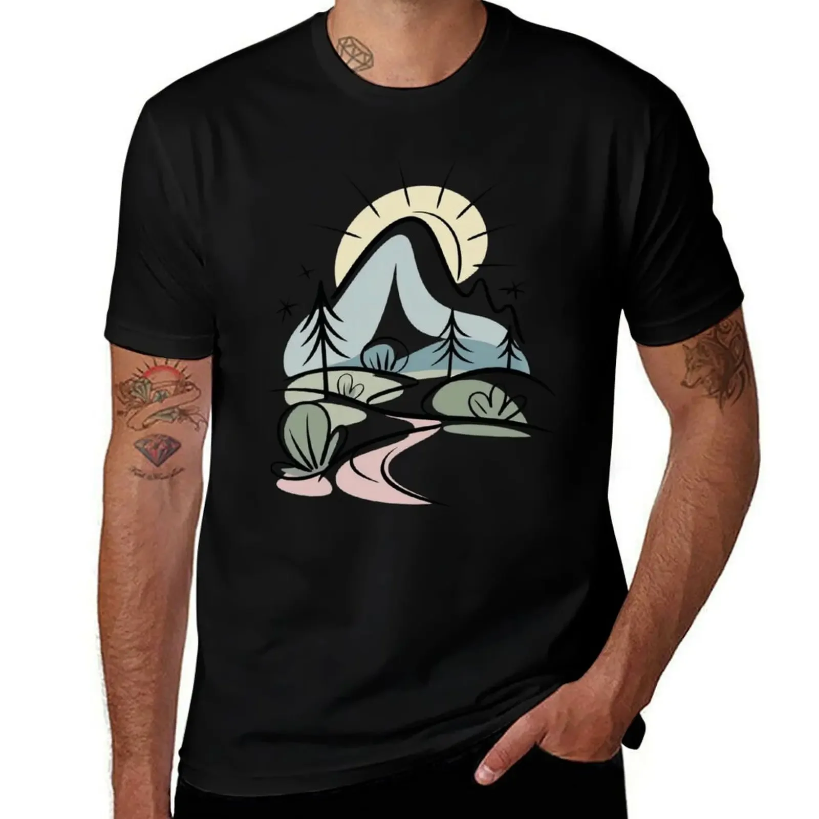 

Summer scene T-Shirt funny meme t-shirts graphic t shirts basketball graphic tees customizeds T-shirts for men cotton