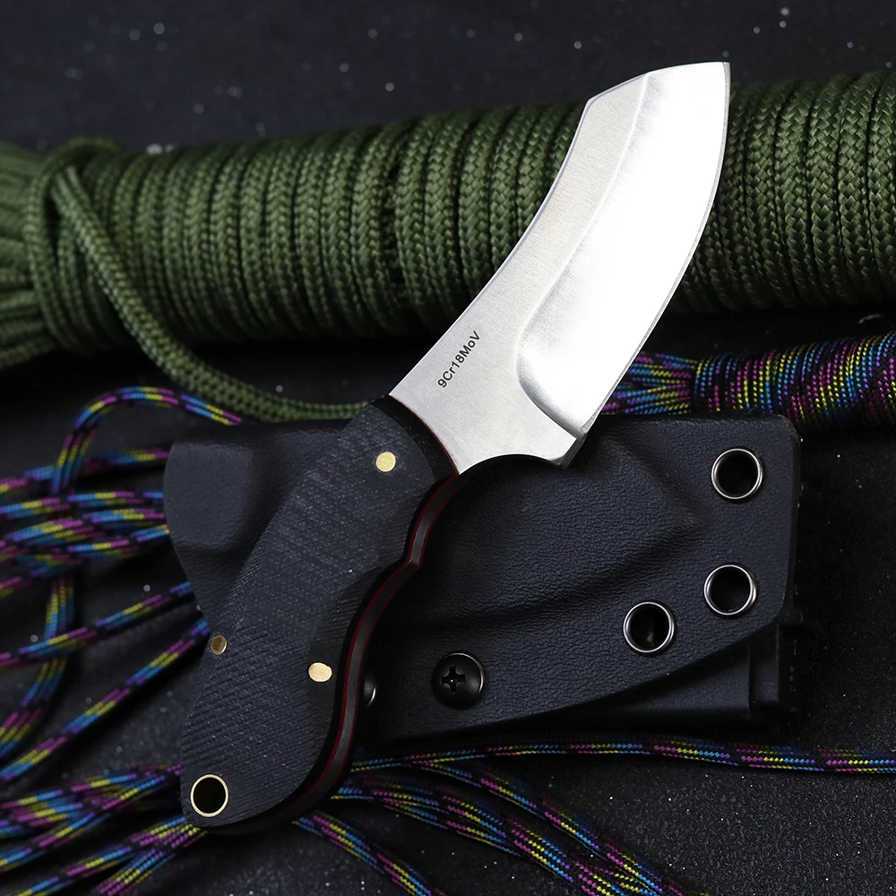 Made BK Rhino small fixed 9Cr18MoV Blade KYDEX Sheath hunting straight camping survival outdoor EDC tool kitchen knife