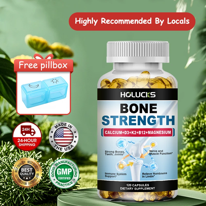 

Yimiduk High Potency Bone Strength Capsules, with Calcium, Magnesium, Support All-in-One Bone Strength, Flexibility & Vitality