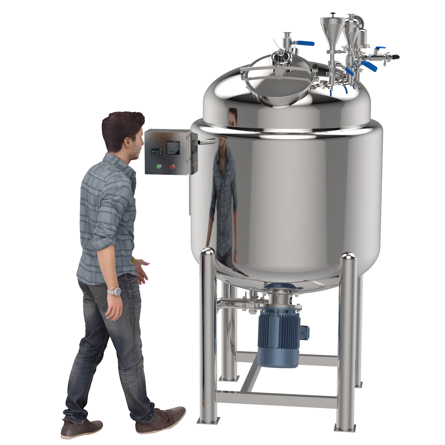 50-5000L Cheese Processing Line Emulsifier Vacuum Emulsifying Tomato Paste Making Machine