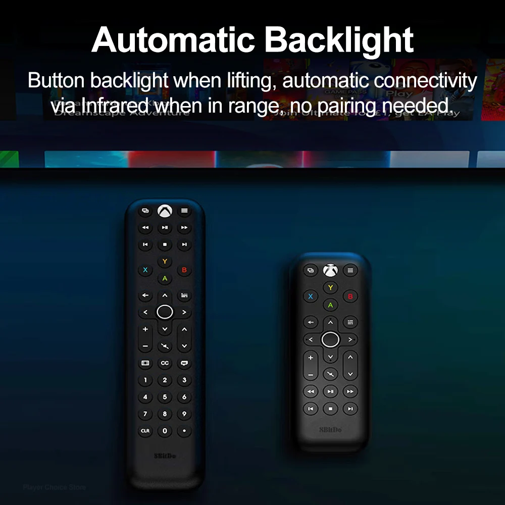 8BitDo XBox Media Remote Licensed By Microsoft,compatible with Xbox One, Xbox Series X, S（Infrared Remote）Microsoft Xbox Console image 6