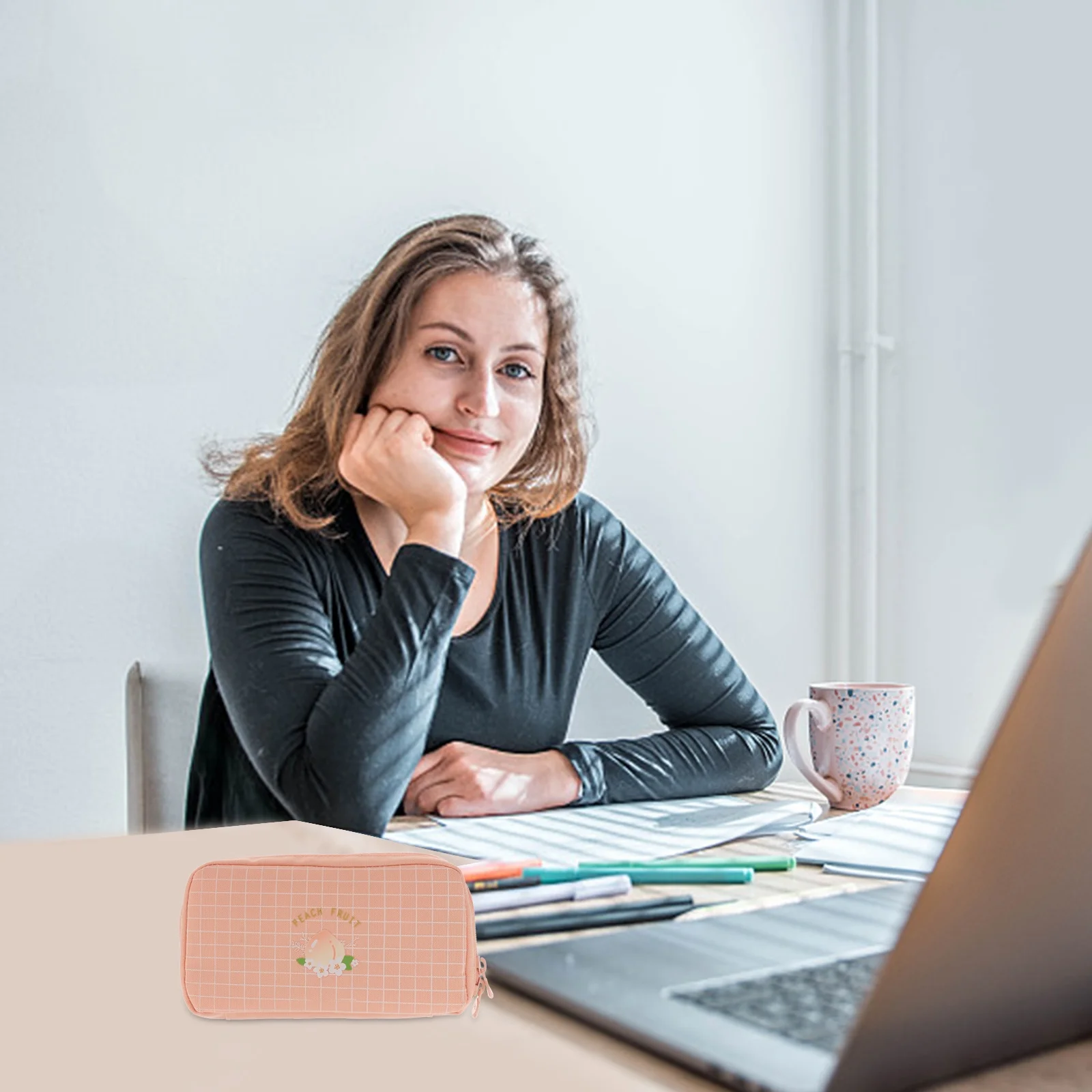 

Nylon Large Capacity Pencil Case Colorful Cute Printing Multifunctional Pen Bag Organizer Makeup Travel Wallet