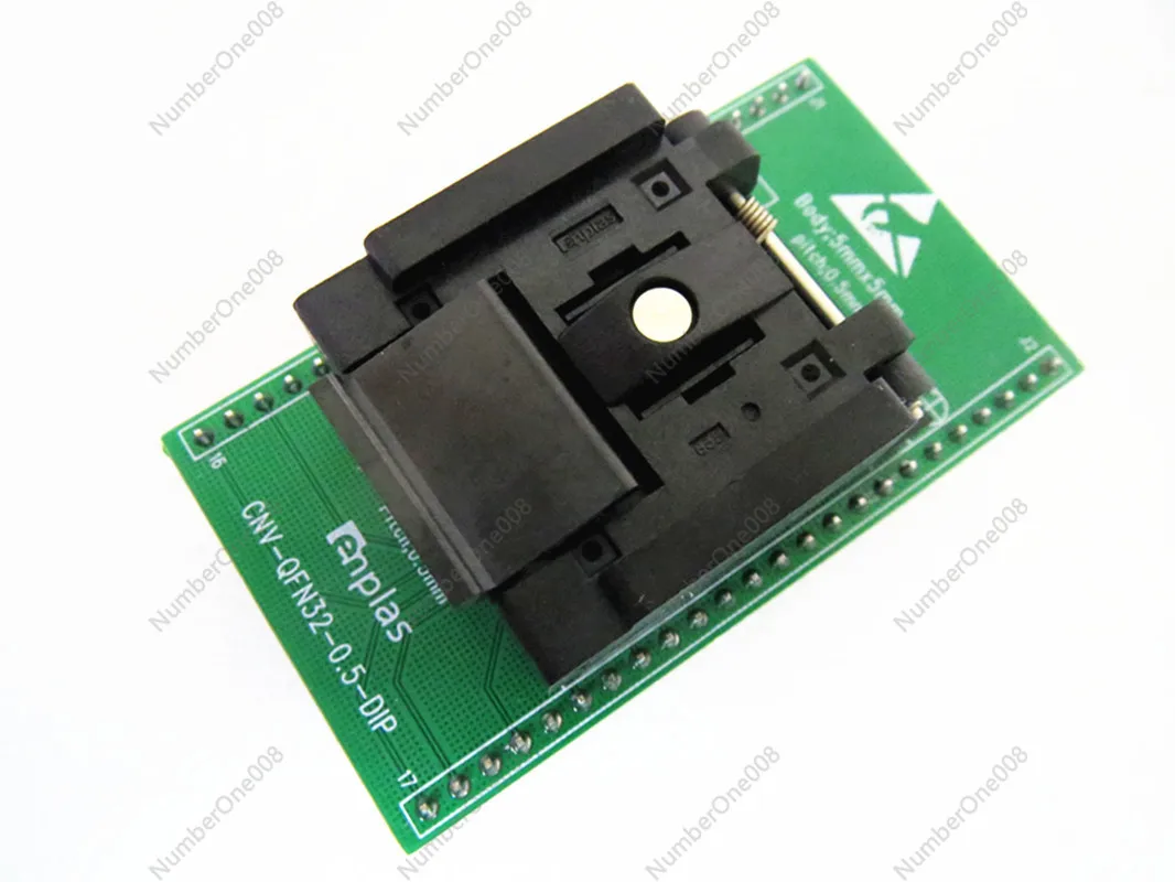 QFN-32(40)BT-0.5-02 QFN32 to DIP Adapter Socket 5x5mm Pitch 0.5mm IC Test Programmer for Chip Debug and Burn-in