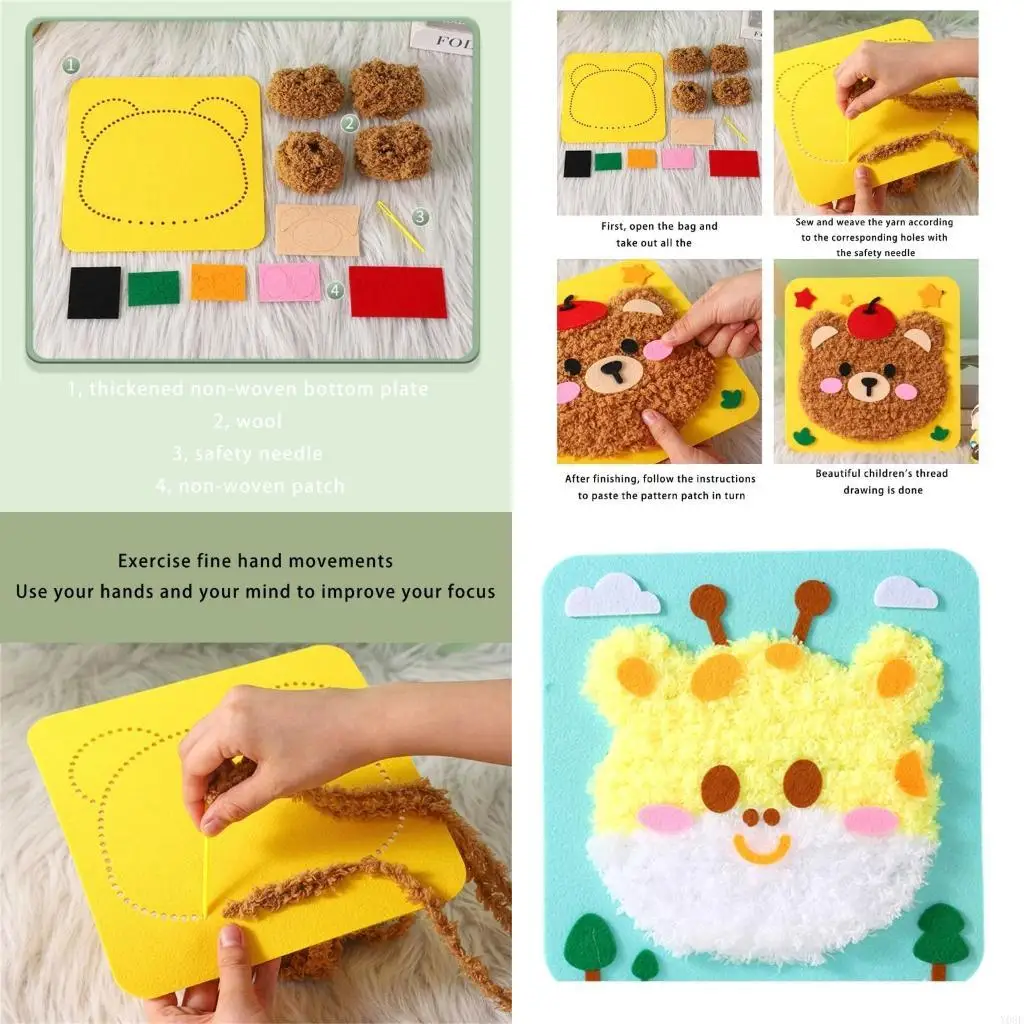

Educational Embroidery Doll Set for Children Teen Adult Embroidery Sewing Craft Y08E