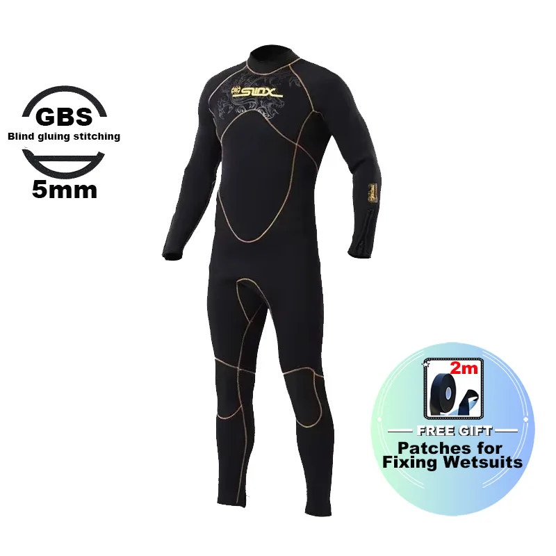 SLINX Scuba diving 5mm wetsuit  rubber  mens neoprene spearfishing full body swimwear mergulho  kite surfing suit