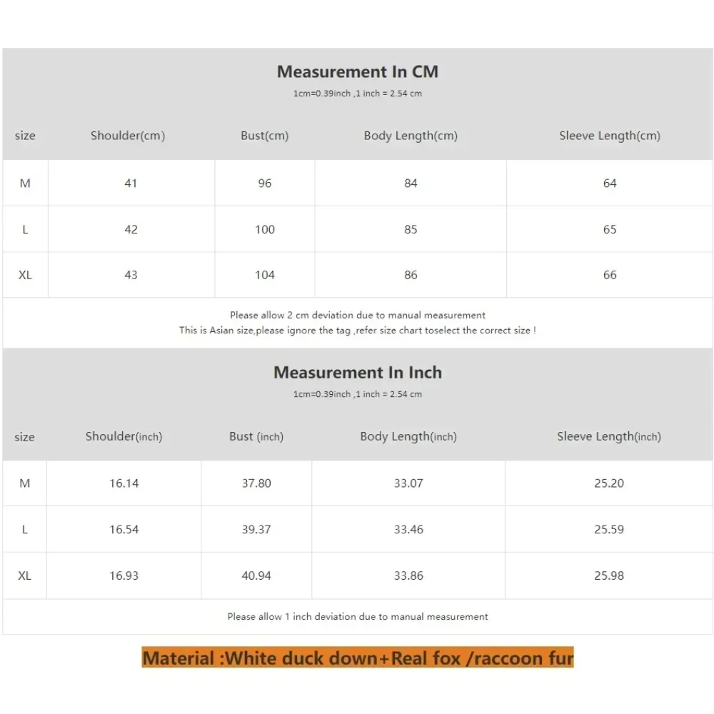 Lady Real Raccoon Fur Down Jacket Natural Fox Fur Coat Female Thick White Duck Down Jacket Winter Office Puffer Jacket Women