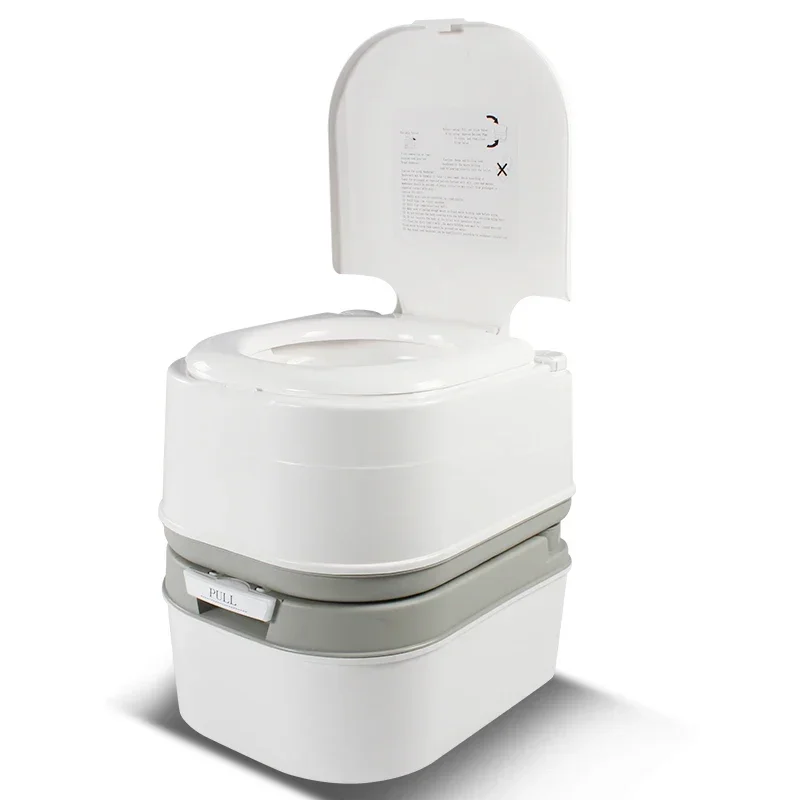 Outdoor Portable Toilet for Camping RV boat yacht caravan 24L Porta Potty with Double Compartments and Flush Mechanism