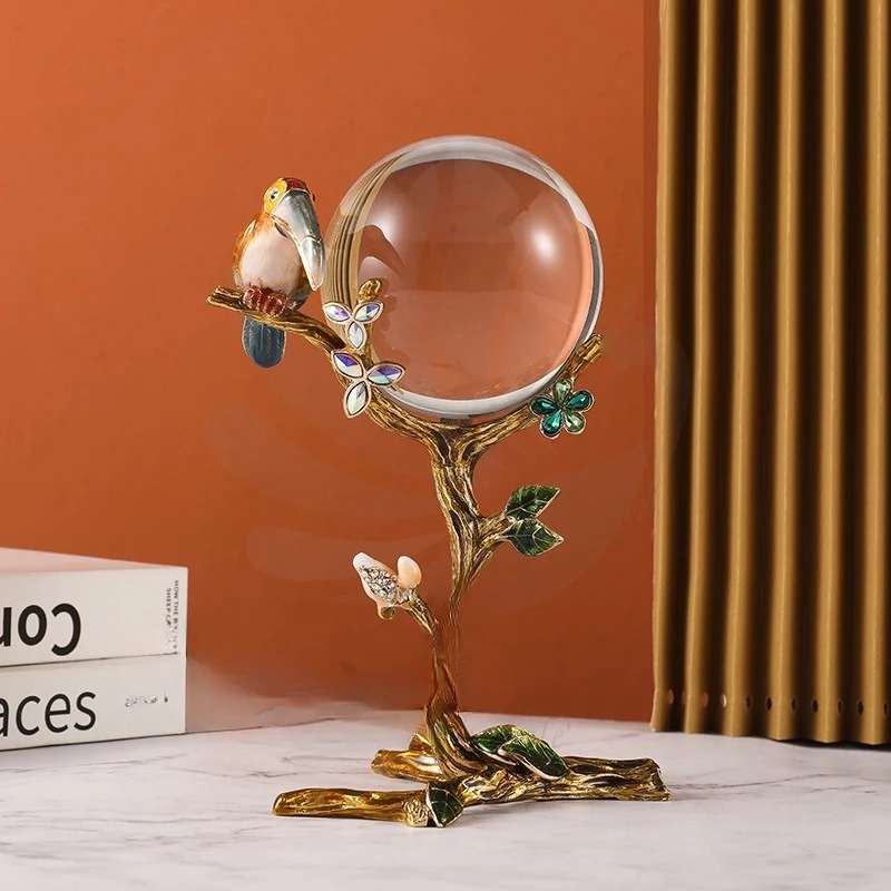 Crystal Glass Handicrafts, Enamel Color, High-end Spot Delivery, Supply Living Room Entrance Decorations