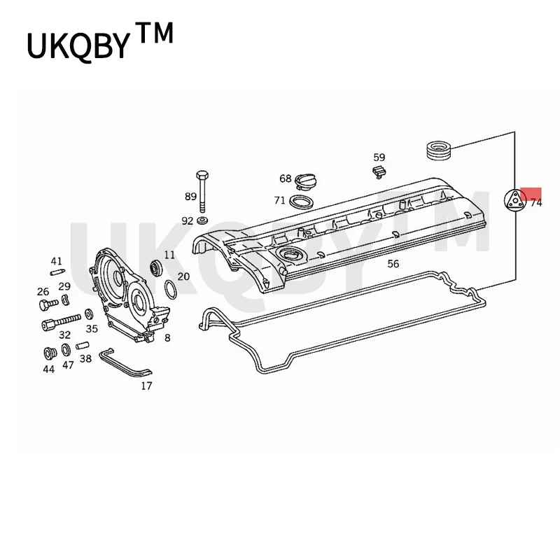 Car Cylinder head cover gasket mer ced esb enz300 CE 300E 300 SL W124 W129 W140 Engine cylinder head gasket Valve cover gasket