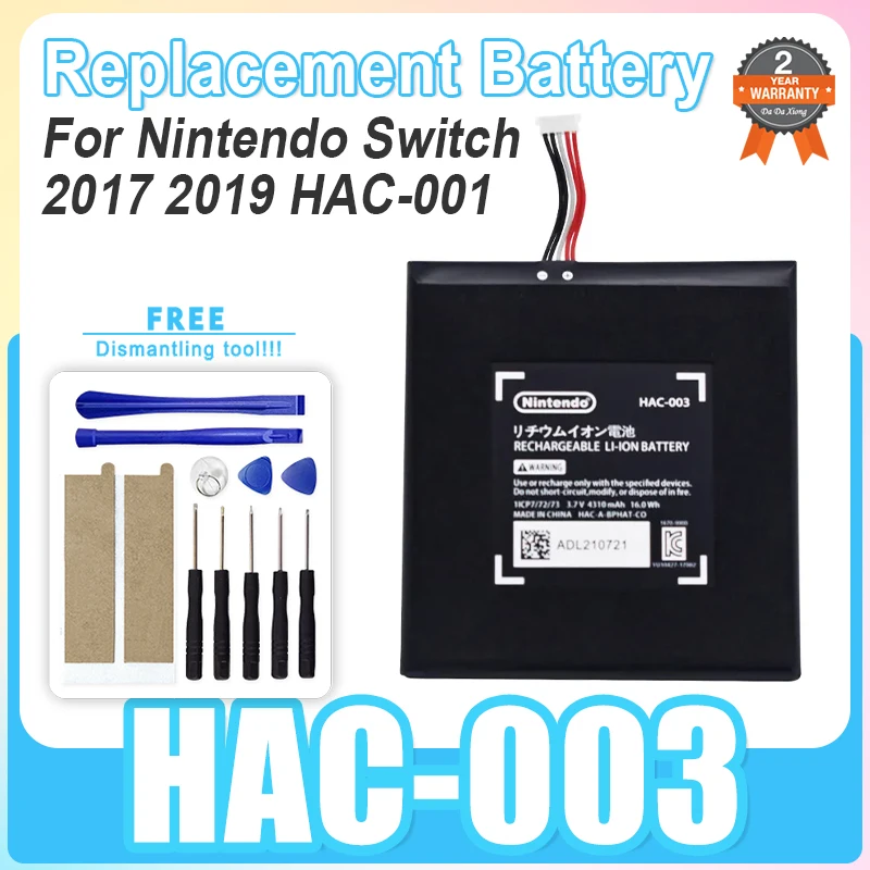 Batteriewechsel HAC-003 für Nintendo Switch 2017 2019 HAC-001 4310 mAh Li-Ion