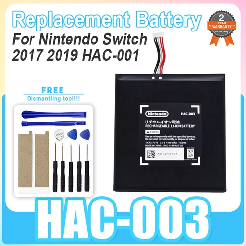 Reemplazo de batería HAC-003 para Nintendo Switch 2017 2019 HAC-001 4310mAh Li-ion