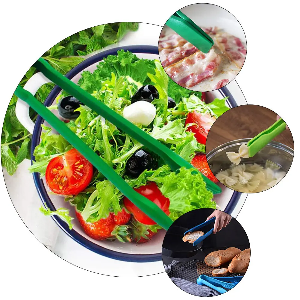 

2Sets Food Clamp Set Multipurpose Lightweight Heat Insulation Tongs 3 Sizes Convenient Household Kitchen Clips