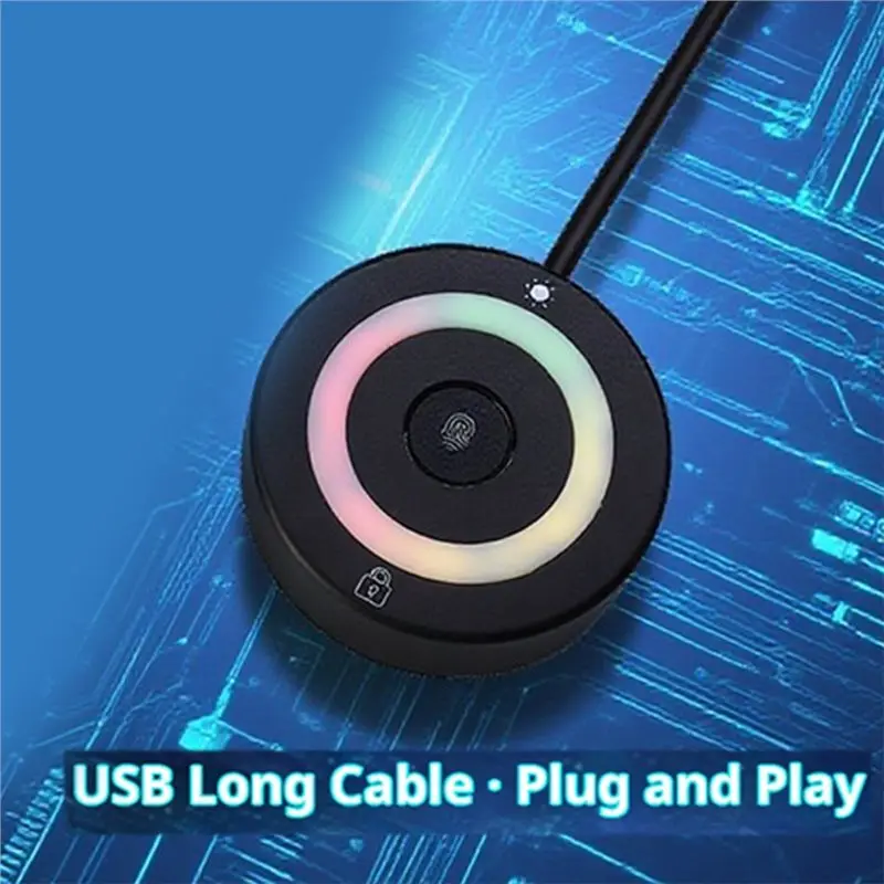【RECOMENDAR】USB Fingerprint Login Device For Windows Hello Fingerprint Unlocking Lock Screen Computer/For Win10/For Win11