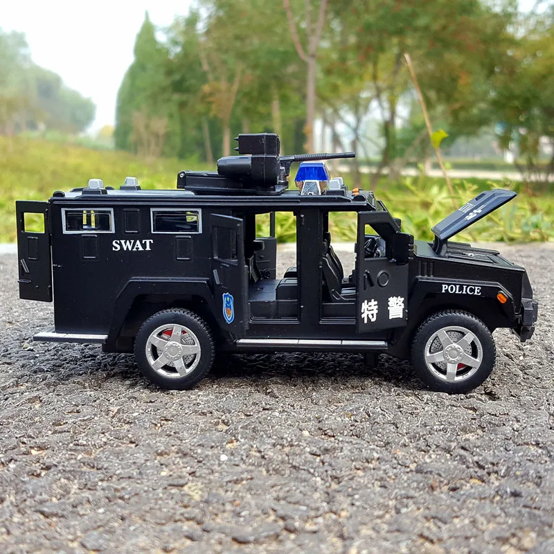 1:32 Hợp Kim Hình Xe Ô Tô Diecasts Swat Cảnh Sát SUV Kim Loại Đồ Chơi Xe Âm Thanh Ánh Sáng Mô Phỏng Lực Cho Trẻ Em Quà Tặng đồ Chơi