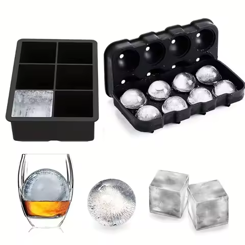4/6/8Grid Ice Ball Maker Silicone Ice Cube Mold Tray DIY Freeze Ice Maker Kitchen Barware Tools Perfect for Freezer Cocktail