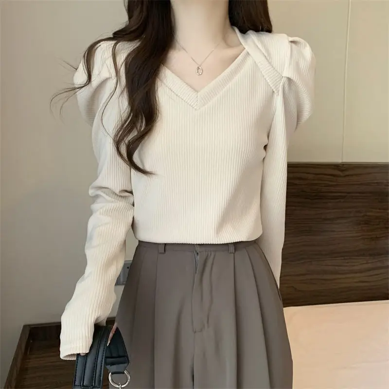 M-4XL Pullovers Women Solid Simple Elegant Korean Style Basics Leisure All-match Daily Creativity Ladies Spring Special Charming