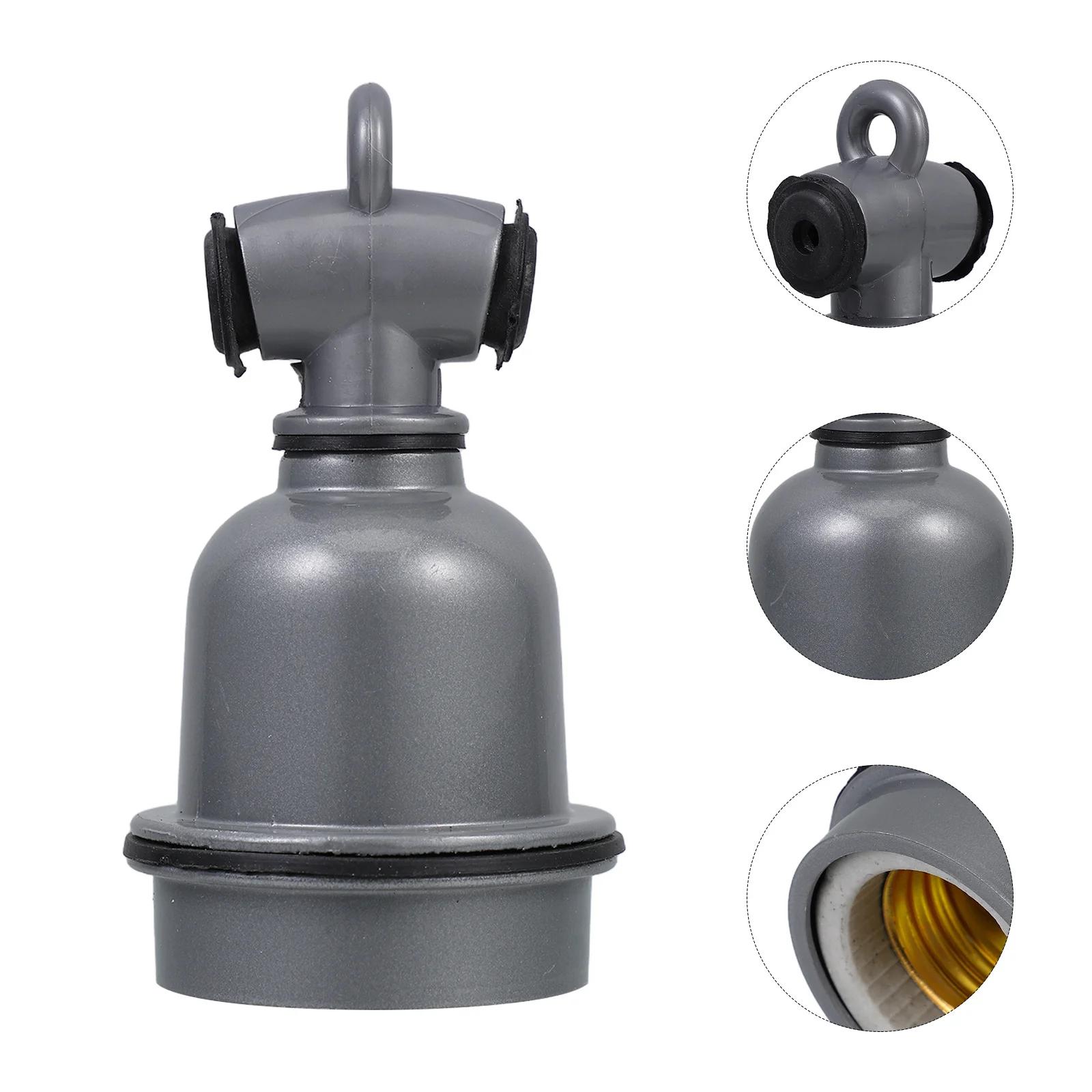 

Small Three Way Lamp Socket Ceramic Brass Aluminum Alloy Waterproof Outdoor Pendant Light Holder For Farm Household Use