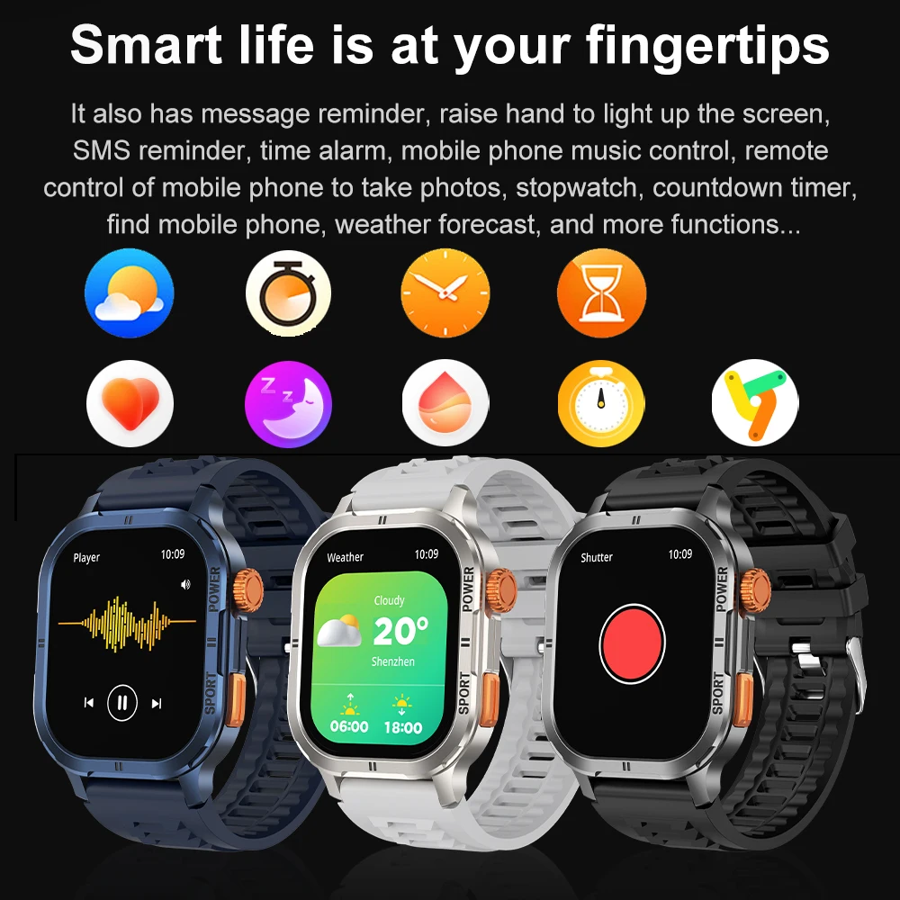 ساعة ذكية للرجال معدل ضربات القلب الرياضة لتقوم بها بنفسك الهاتفي 410*502 AMOLED شاشة التحكم عن بعد Smartwatch النساء 350mAh مقاوم للماء مراقبة الصحة