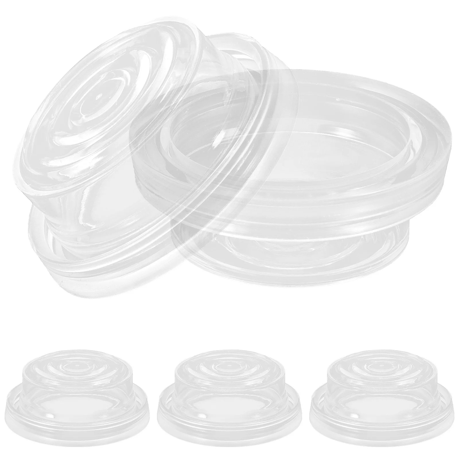 4 قطع من مضخة الثدي الشفافة، مضخة تفريغ سيليكون متينة وآمنة لمستلزمات الرضاعة الطبيعية ومستلزمات الثدي #4