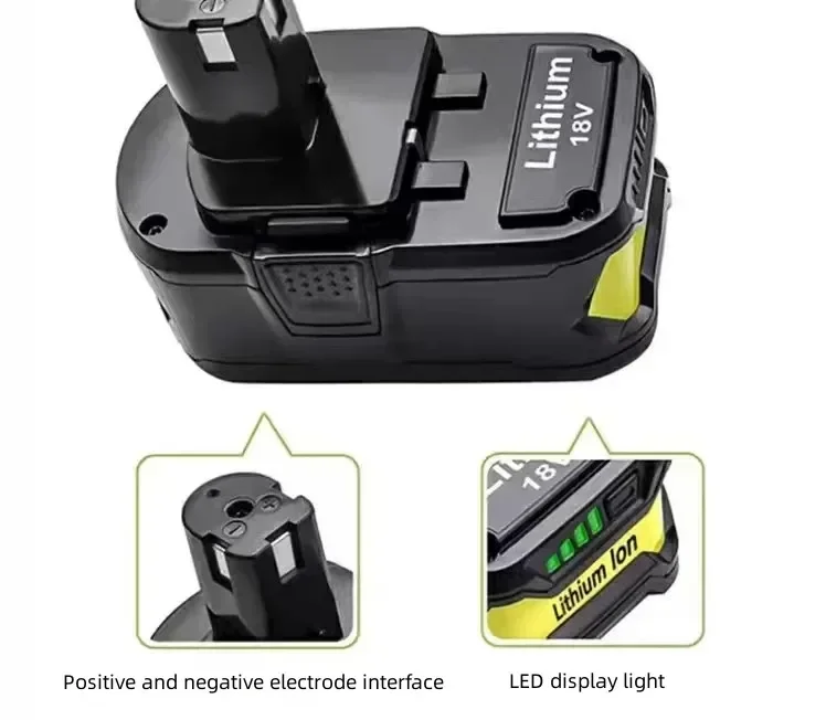 Replace Lithium Ion Battery Ryobi 18V 6000mAh Wireless Electric Tool Replace Electric Tool BPL1820 P108 P109 P106 RB18L50 RB18L4