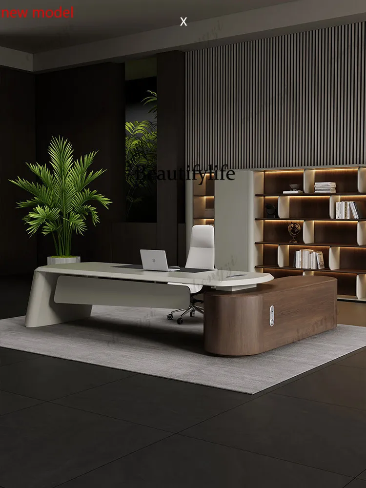 DD182New model, chairperson's office boss's desk light luxury high-end single president's desk combination