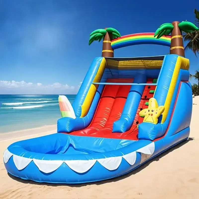 Commercial Large 100% PVC Inflatable Water Slide for Adults and Children with Blower
