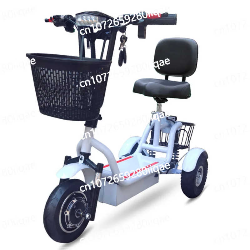 

3 Wheel Electric Scooter for Long Distance Powerful 800W 48V 12AH 20AH Small Folding Electric Tricycle Scooter