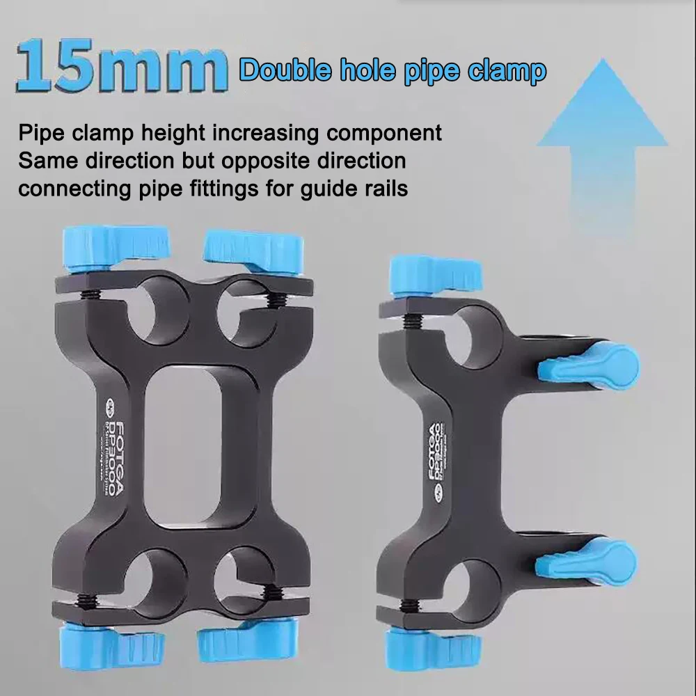 

FOTGA DP3000 Offset Riser Rail Block Clamp for 15mm Rod DSLR HDV Rail Rig System