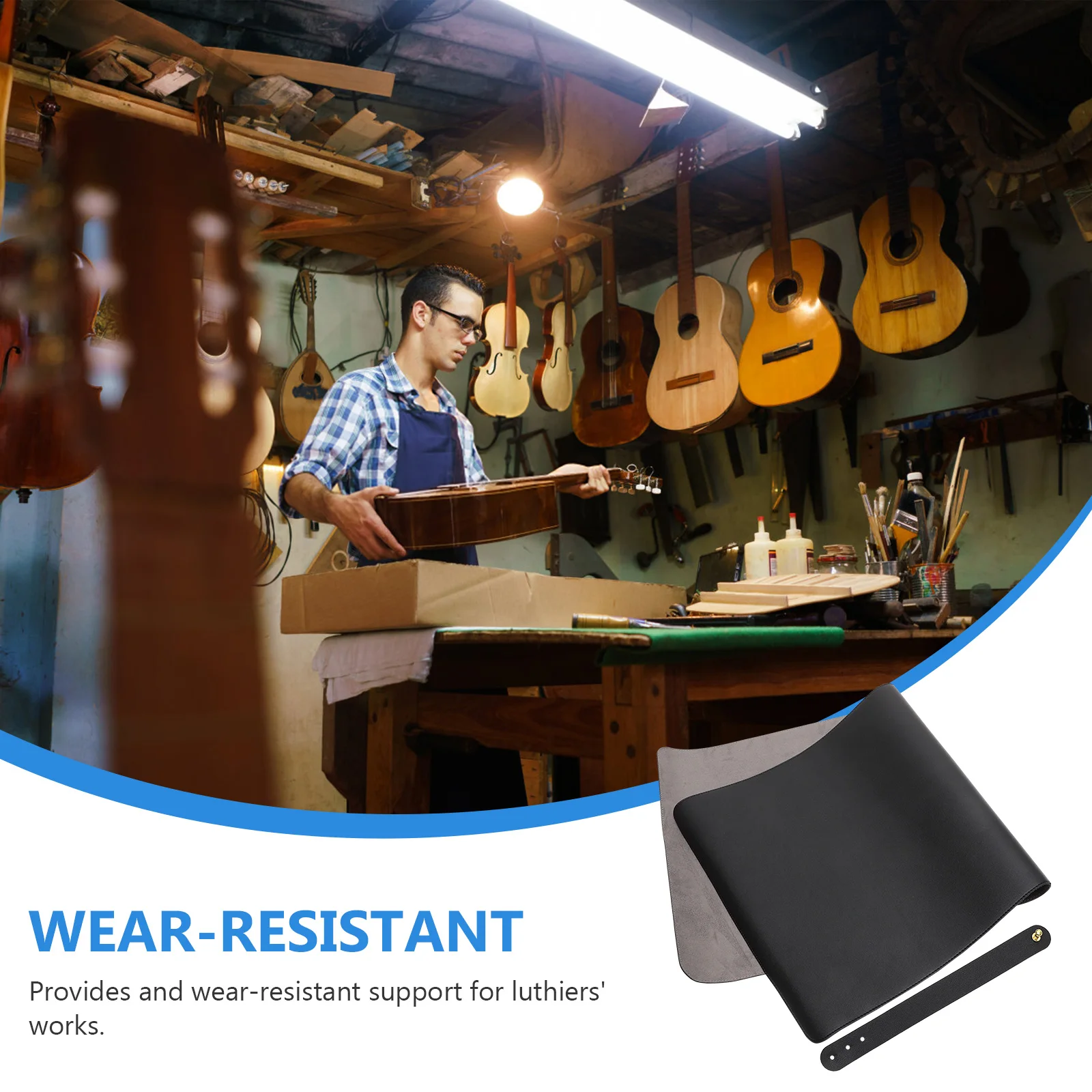 

1 Set Guitar Neck Rest Rubber Durable Support For Repair Maintenance Workstation Use Guitar Work Mat String Instrument Care Mat