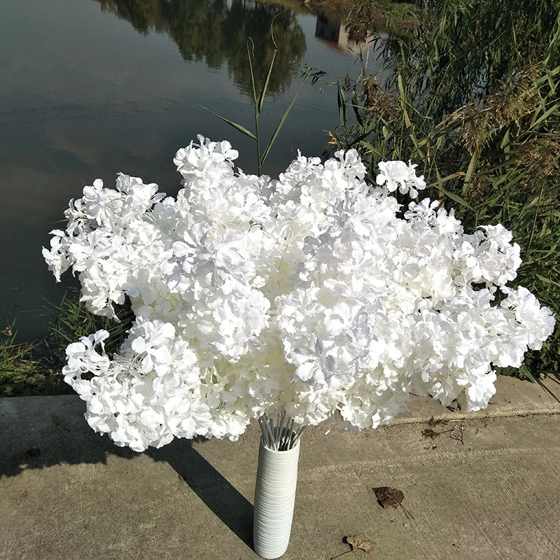 10pcs white branch snow Gypsophila Artificial plants cherry blossom wedding arch decoration artificial flower