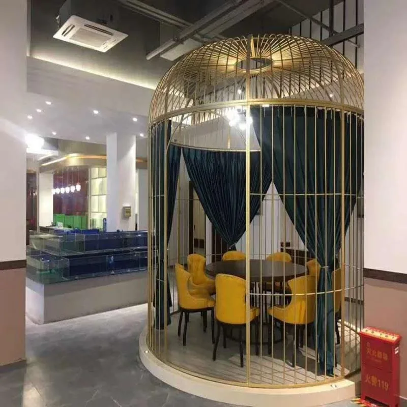 Wrought iron bird cage casual decoration king size decoration hot pot restaurant park booth outdoor large oversized bird cage
