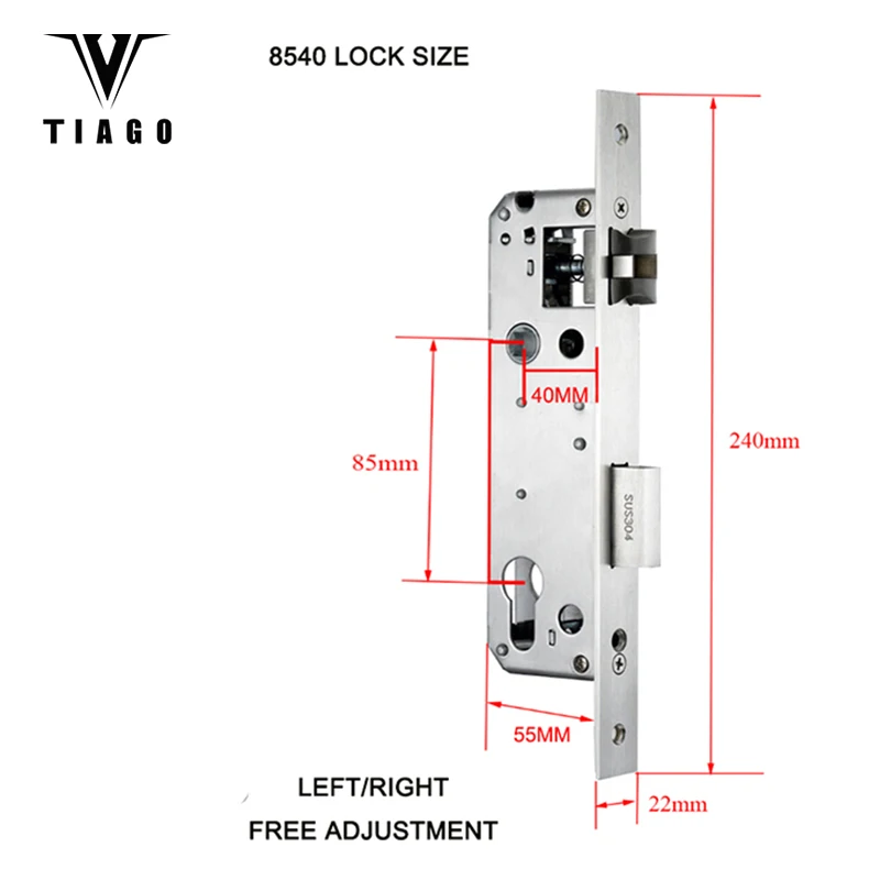 

Household room door lock body anti-theft door lock body 3585 4585 6085 Lock Body Mortise for Aluminum door Smart Lock Special