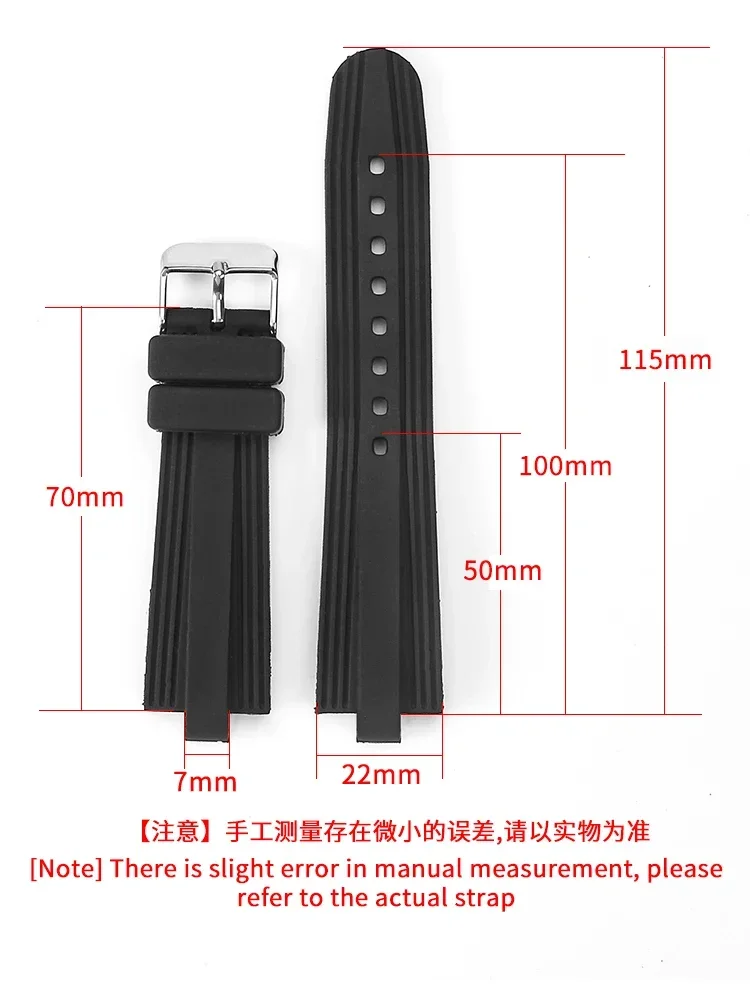 Black High Quality Dust Free Silicone Rubber Watch Strap for Bvlgari Diagono Convex Interface Men Women Waterproof Watchband