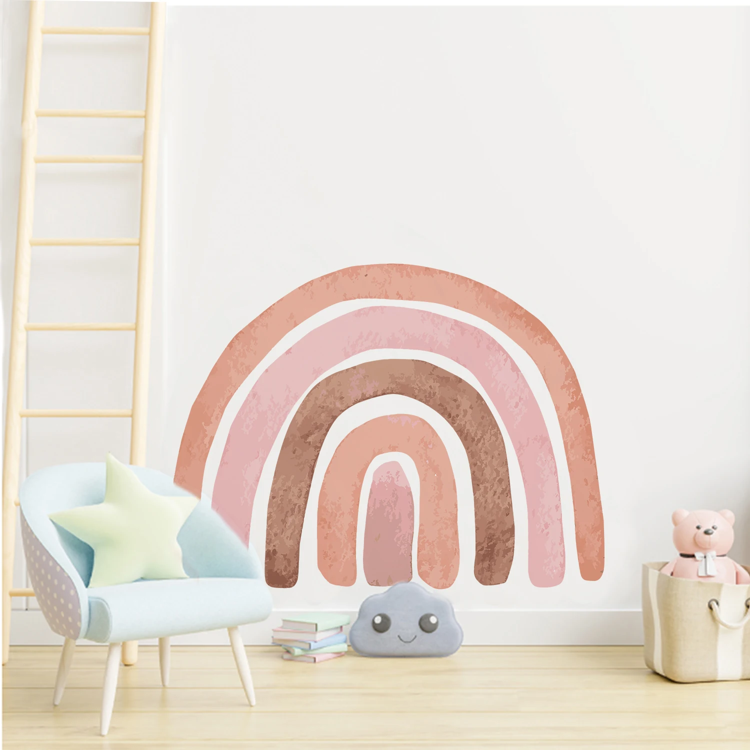 Cartoon Boho Rainbow Wall Sticker Wall Decals Home Decorations Color Mural Sticker Baby Living Bedroom Ornament Home Wallpaper