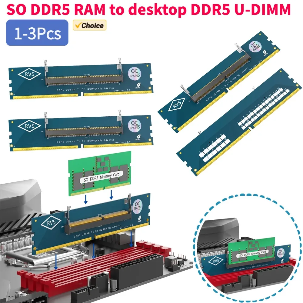 

Ноутбук к настольному компьютеру SO-DIMM к ПК DIMM-карта DDR3 DDR4 DDR5 Адаптер памяти Карта расширения ПК Ноутбук RAM Разъем Карта памяти