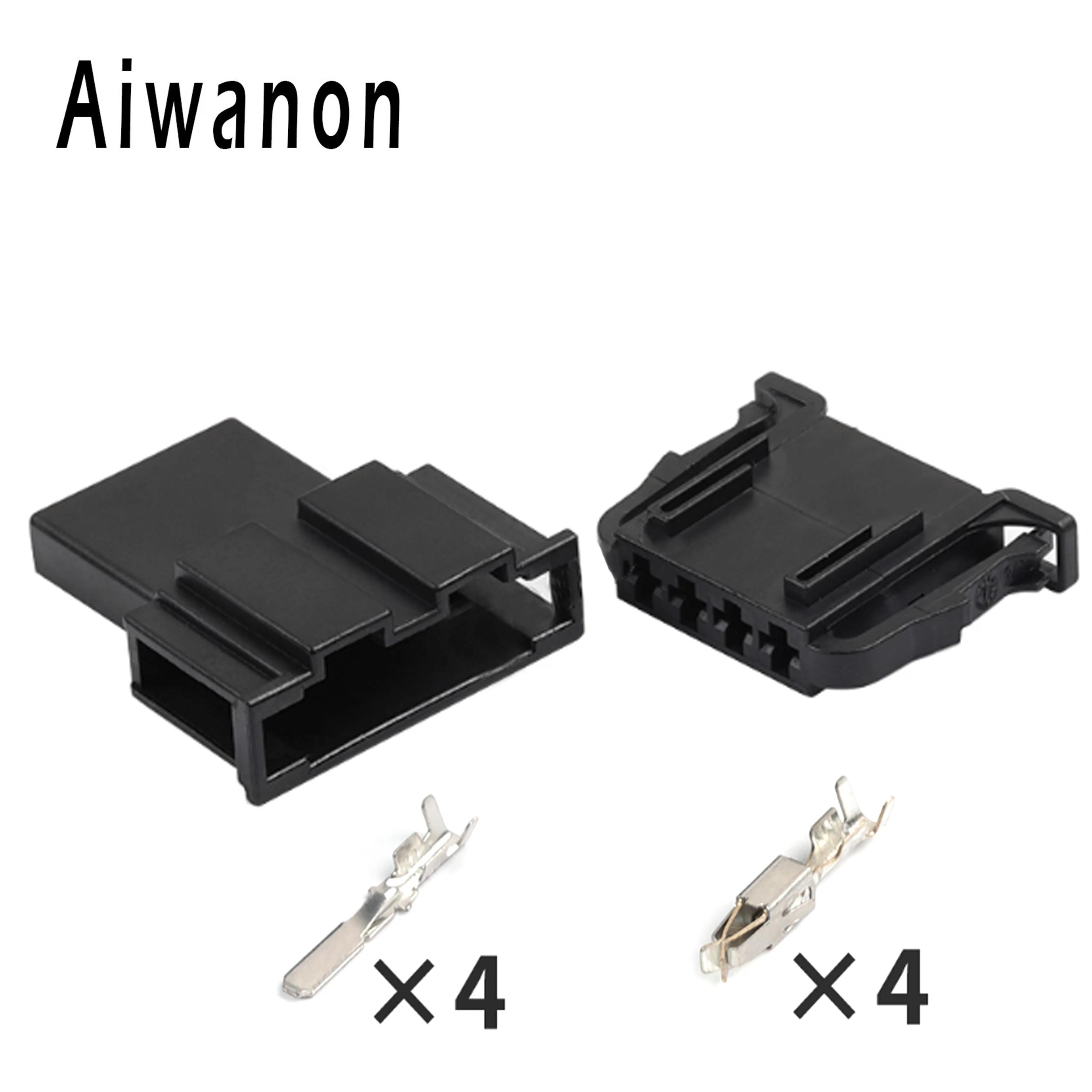 1 Set 4 Pin Car Door Woofer Plug Brake Light Tail Lamp Electronic Connector Wire Harness 4D0972704