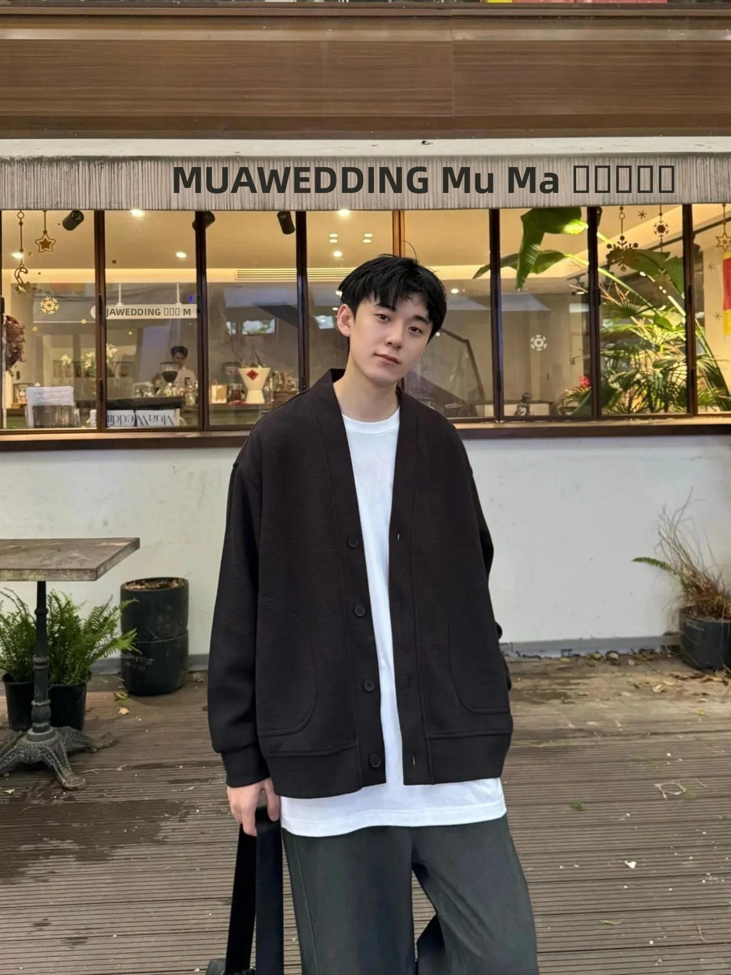 

Loose Long Sve Men's Cardigan Jaet American Sle Casual Faionable Outerwear for Autumn Winter Versatile Lazy Couple O...