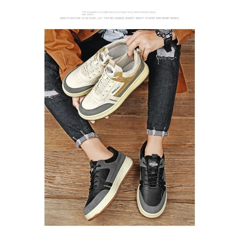Men New Breathable Trendy Wear Resistant Skate Shoes Versatile Casual Sport Sneakers For Male
