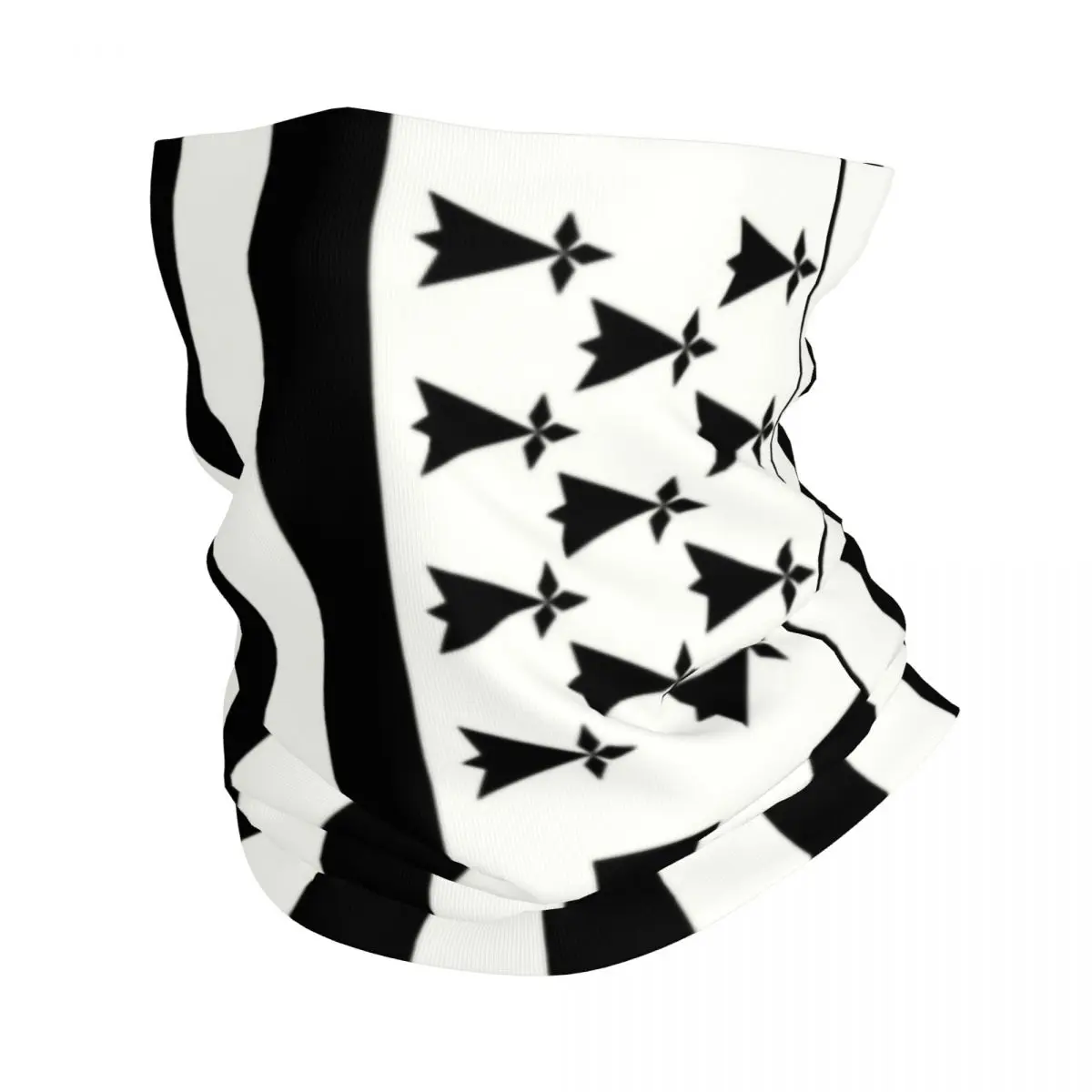 Custom Flag Of Brittany Bandana Neck Gaiter for Hiking Running Wrap Scarf France Region Sign Identity Nation Balaclava Warmer